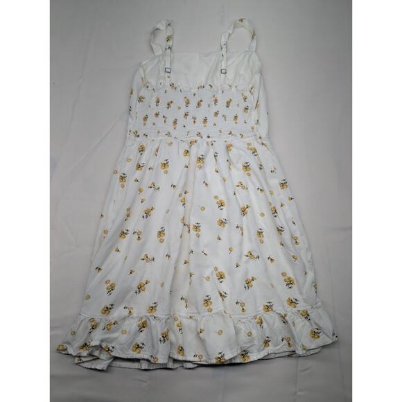 Hollister Floral Babydoll Mini Dress Ruffle Girly Size Small Adjustable Straps - Picture 8 of 10